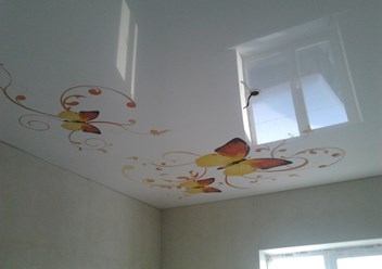 Ультрафиолетовая печать на натяжном потолке.
