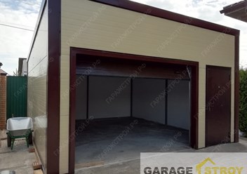 Быстровозводимый гараж с односкатной кровлей размером 6*6м.