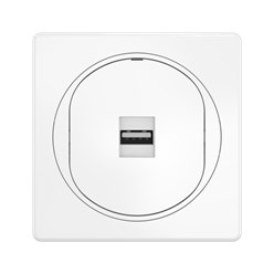 Розетка скрытой установки CADUCEUS ALING EON с модулем Keystone USB 2.0 тип A-A