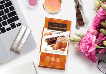 Разработка дизайна упаковки шоколада Коммунарка