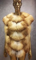 Жилет из рыжей лисы