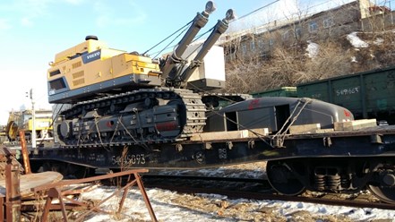 Прием на станции экскаватора в разобранном виде