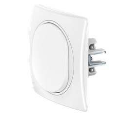 Выключатель скрытой установки CADUCEUS ALING EON, двухполюсный, одноклавишный, 10АХ, 250В~