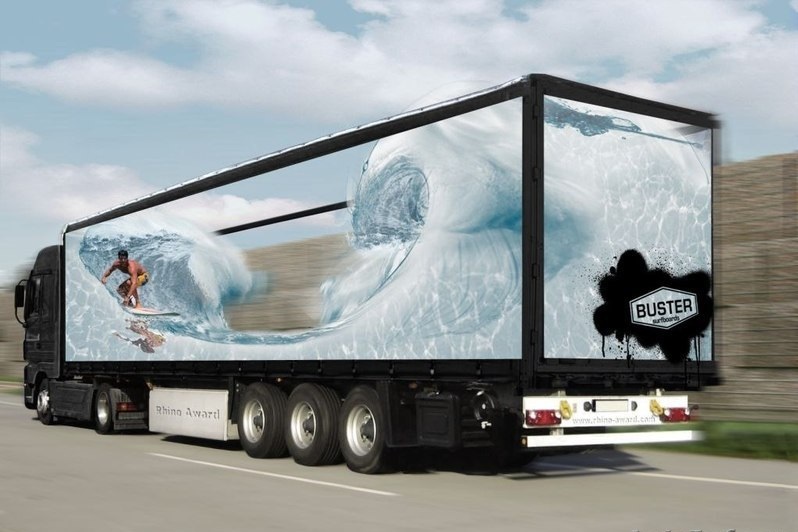 Реклама на грузовиках. Креативная реклама на машине. Необычная реклама на авто. Необычная реклама грузовика.