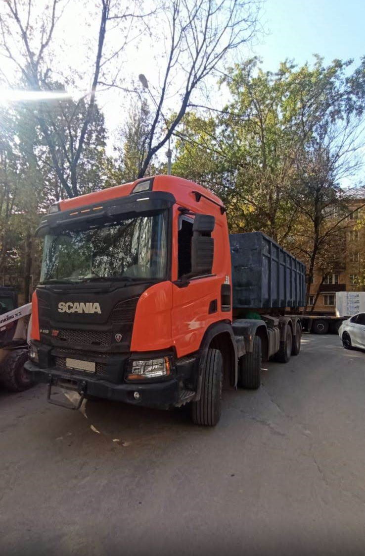 Вывоз мусора на свалку контейнерами