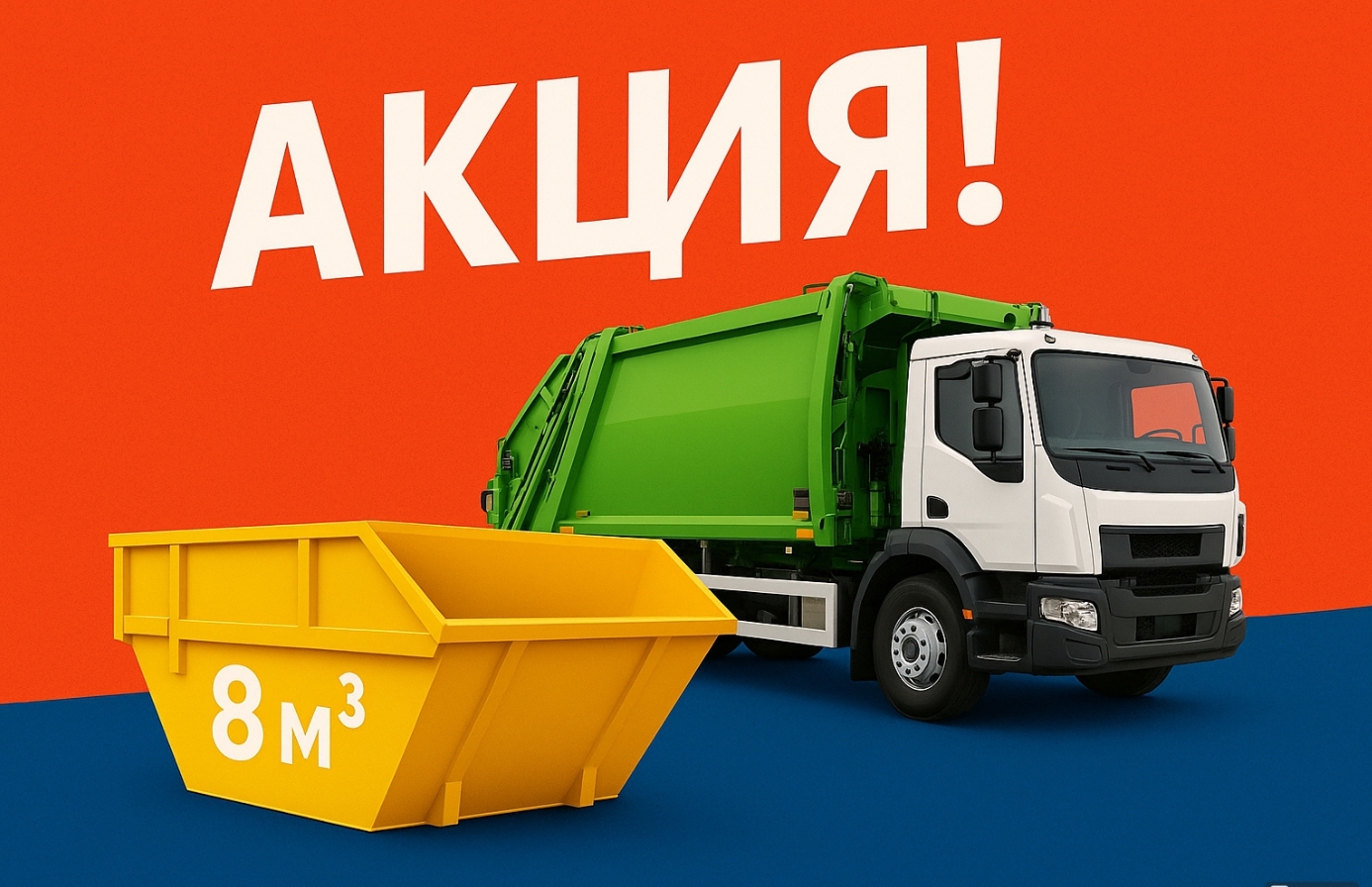 Аренда контейнера - БЕСПЛАТНО! 
При заказе услуги "вывоз мусора" от 8 м³