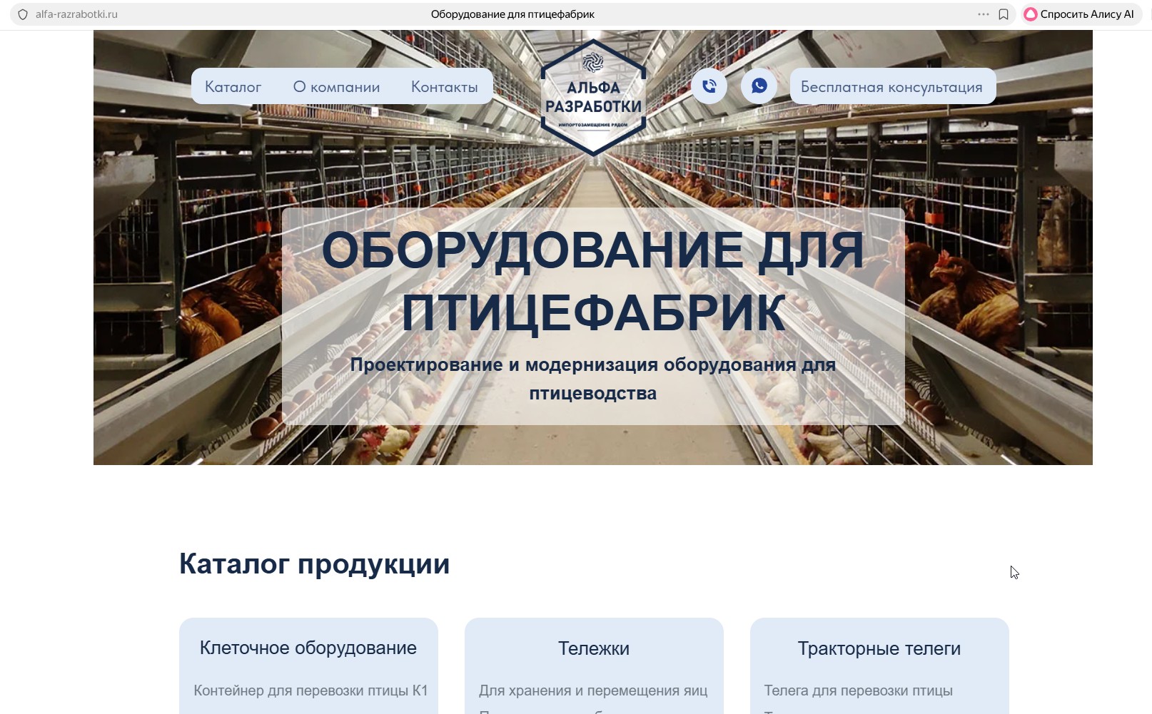 Страница сайта.