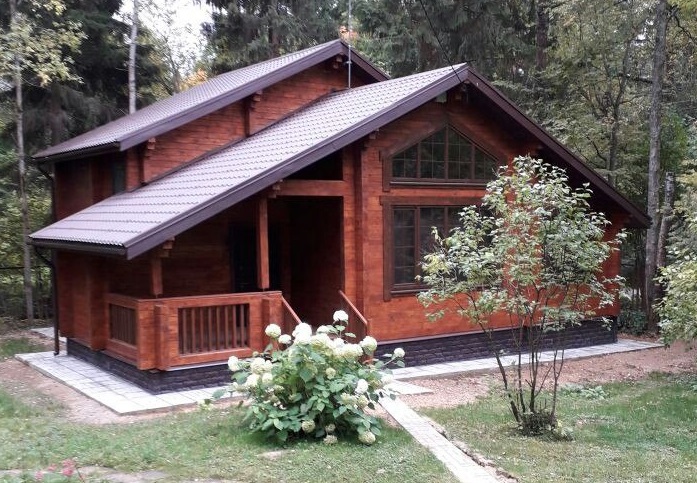 дом из бруса в стиле шале по проекту "Альпы"