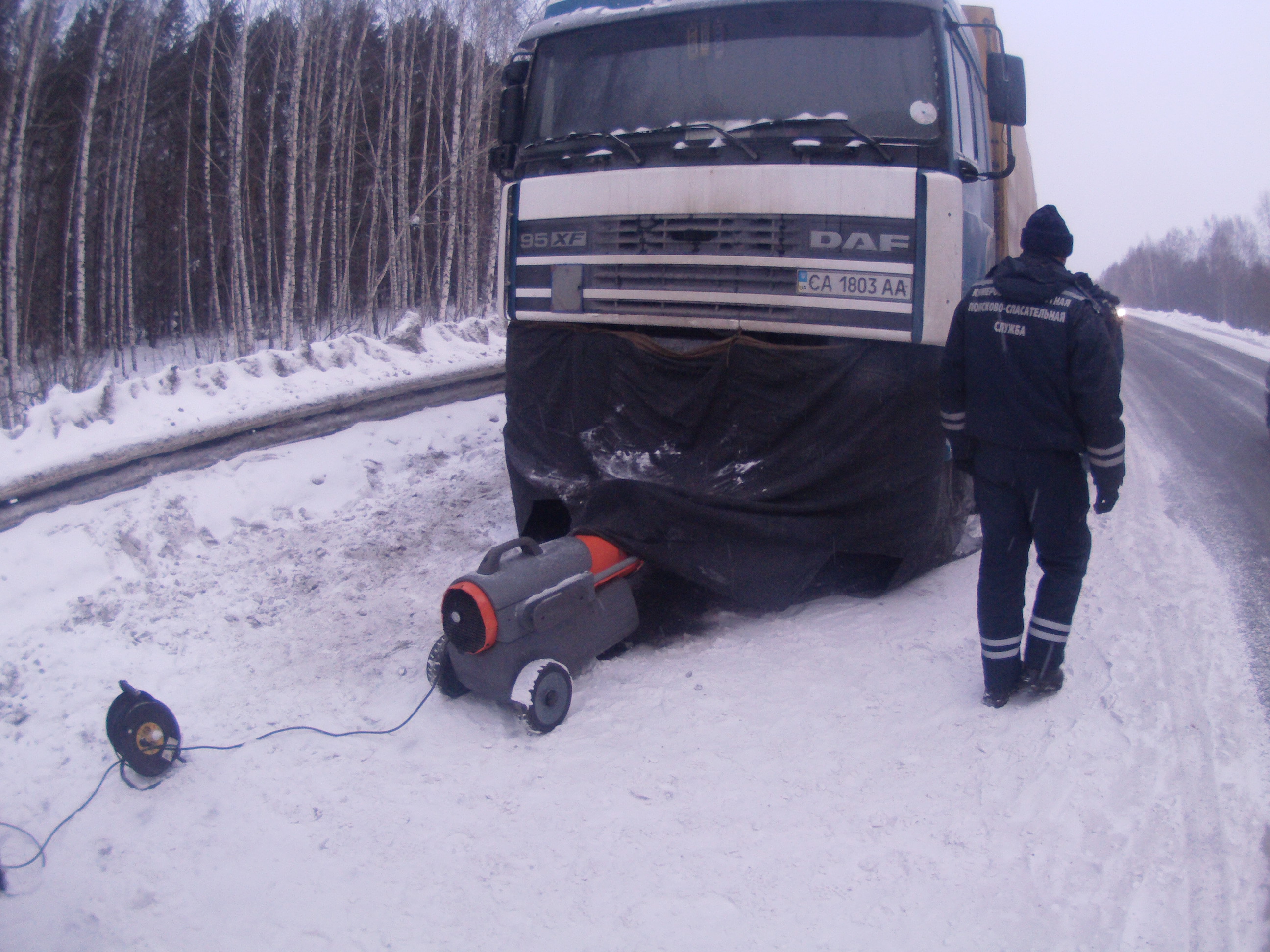 Отогрев грузовых машин в Новосибирске