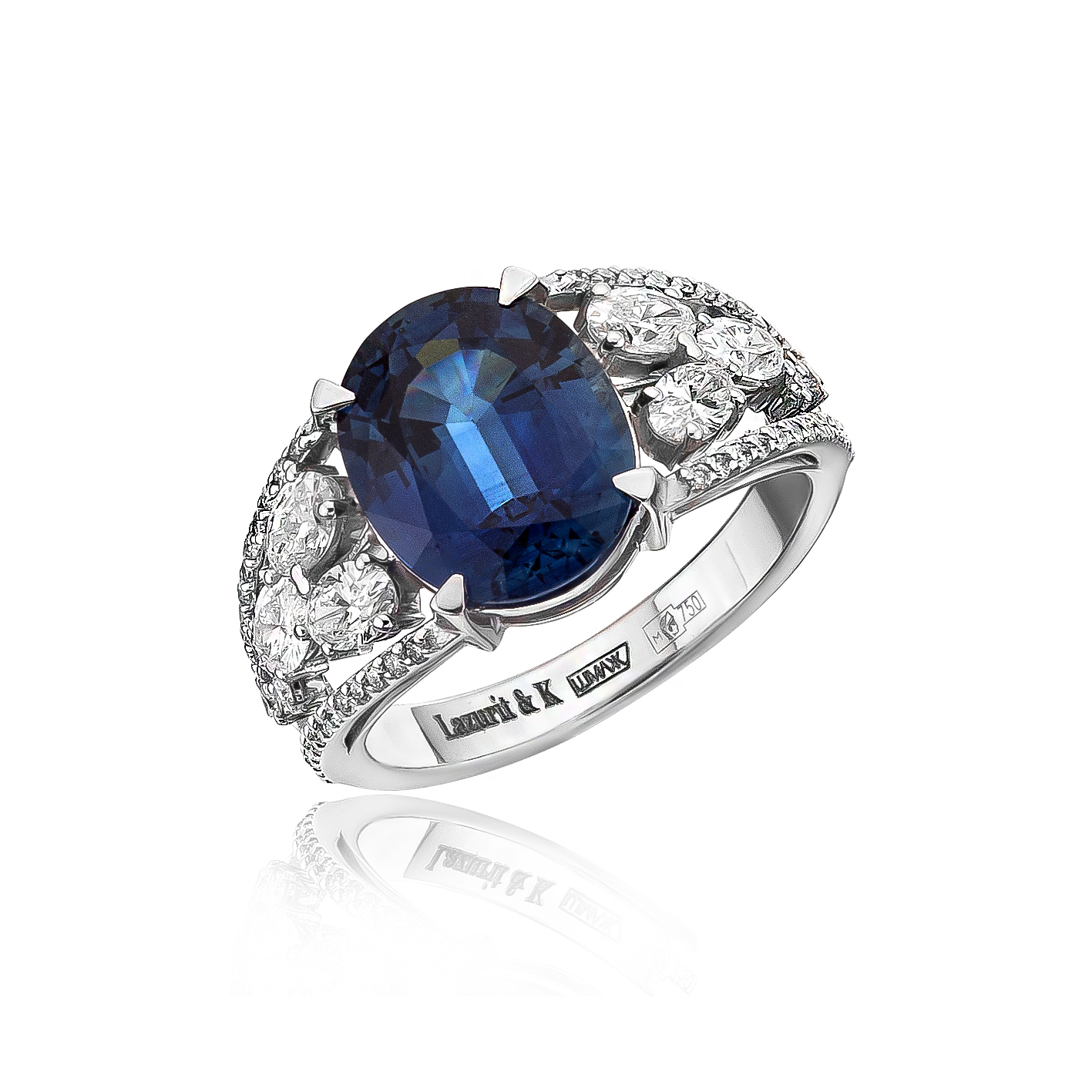 6 Бриллиант Овал 57 - 0,69 3/5А
52 Бриллиант Круг 57- 0,17 3/6А
1 Сапфир Овал Натуральный Природный - 4,46 2/2