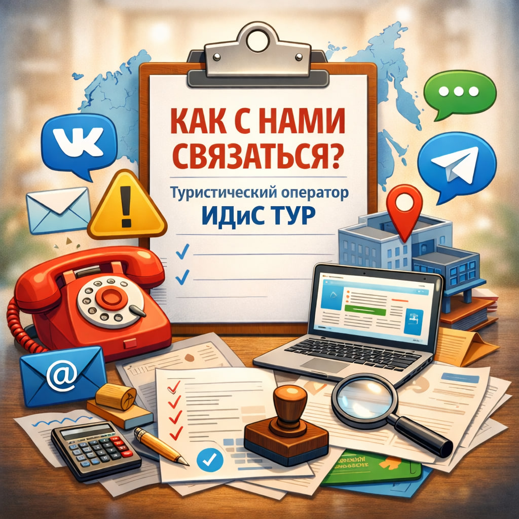 Обновление информации о способах связи с компанией ИДиС Тур