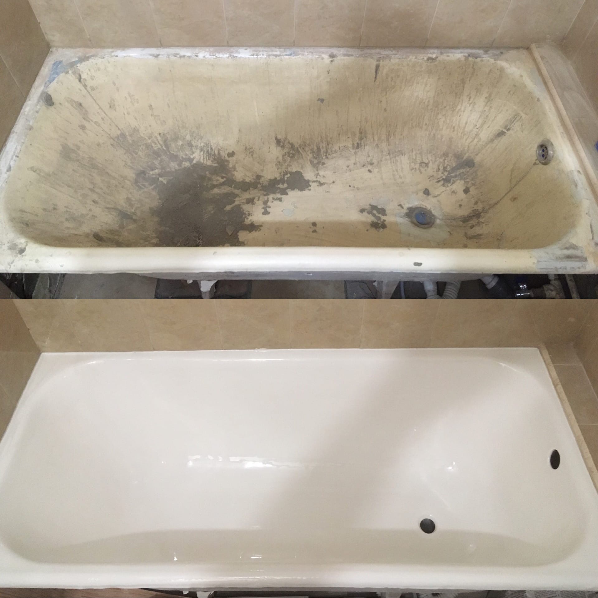 Обновленная ванна после реставрации