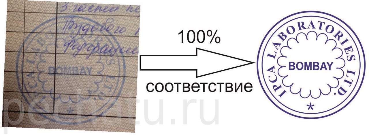 Копия печати по оттиску